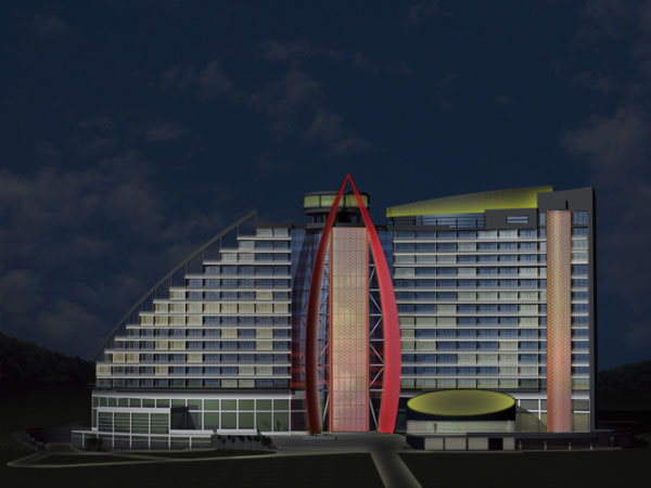 beach hotel baku_internal facade